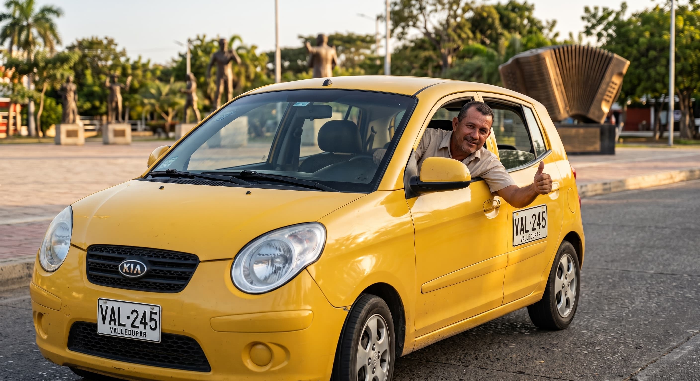 Taxista colombiano con Plataxi — VAL 245 Valledupar
